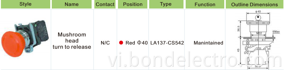 XB4-BS542 Pushbutton Switch